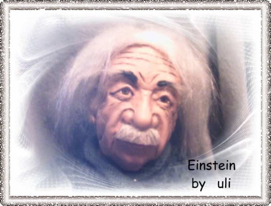 Einstein Porzellanpuppe